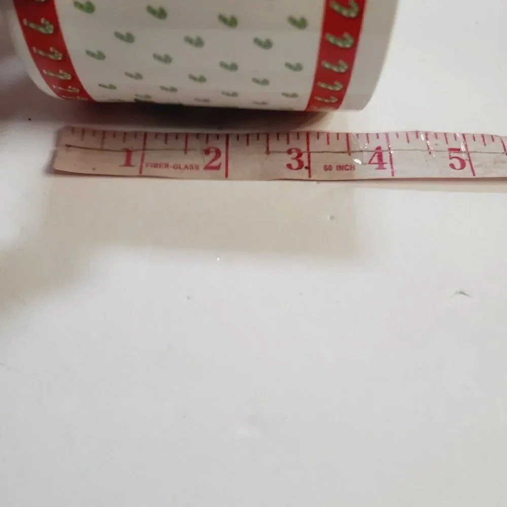 Vintage Kawaii Panda Bear Candy Cane Christmas Ceramic Coffee Mug